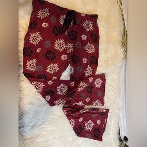 Supernatural lounge pants MEDIUM, red with design